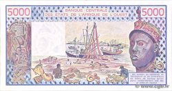5000 Francs WEST AFRICAN STATES  1992 P.208Bn XF
