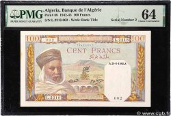 100 Francs Numéro spécial ALGERIA  1945 P.088