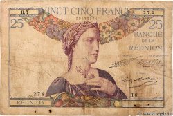 25 Francs REUNION ISLAND  1930 P.23 G