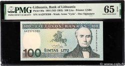 100 Litu LITHUANIA  1991 P.50a UNC