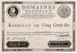 500 Livres Faux FRANCE  1790 Ass.10f