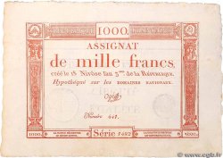 1000 Francs FRANCE  1795 Ass.50a AU