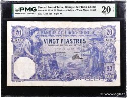 20 Piastres FRENCH INDOCHINA Saïgon 1920 P.041 F