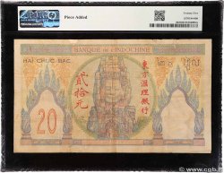 20 Piastres FRANZÖSISCHE-INDOCHINA  1928 P.050 SS