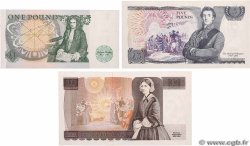 1, 5 et 10 Pounds Lot INGHILTERRA  1981 P.377b, P.378f et P.379e FDC