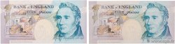 5 Pounds Lot INGHILTERRA  1990 P.382Aa et P.382Ab q.FDC