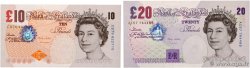 10 et 20 Pounds Lot INGHILTERRA  1999 P.389b et P.390a