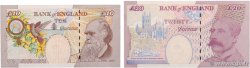 10 et 20 Pounds Lot INGHILTERRA  1999 P.389b et P.390a q.FDC