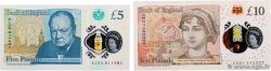 5 et 10 Pounds Lot INGHILTERRA  2015 P.394 et P.395 FDC