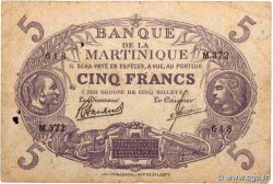 5 Francs Cabasson violet MARTINIQUE  1945 P.06