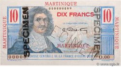10 Francs Colbert Spécimen MARTINIQUE  1946 P.28s