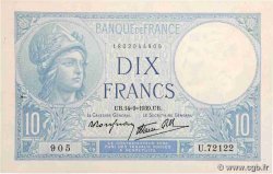 10 Francs MINERVE modifié FRANCE  1939 F.07.07