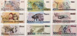 100 au 500000 Cruzeiros Lot BRASILE  1990 P.228 au P.236 FDC