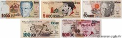 50/50000, 100/100000, 500/500000 Cruzeiros Reais sur Cruzeiros, et 1000, 5000 Cruzeiros Reais Lot BRASILE  1993 P.237 au P.241
