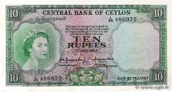 10 Rupees CEYLAN  1953 P.055