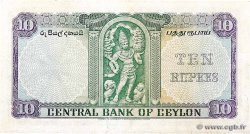 10 Rupees CEYLON  1953 P.055 fVZ