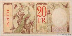 20 Francs TAHITI  1936 P.12c TB+