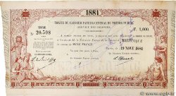 1000 Francs MARTINIQUE  1881 MAR.82.1000
