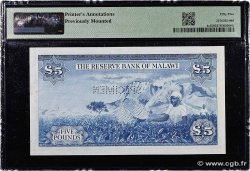 5 Pounds Spécimen MALAWI  1964 P.04 SPL