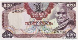 20 Kwacha ZAMBIA  1974 P.18a UNC