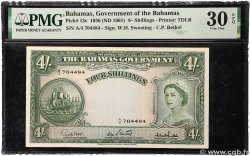 4 Shillings BAHAMAS  1953 P.13c