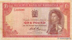 1 Pound RHODÉSIE  1968 P.28d