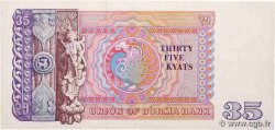 35 Kyats BURMA (VOIR MYANMAR)  1986 P.63 UNC