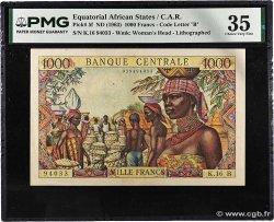 1000 Francs type 1962B CENTRAFRIQUE  1966 A.178b