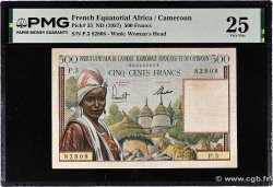 500 Francs type 1957 IE AFRIQUE ÉQUATORIALE FRANÇAISE  1957 A.142a