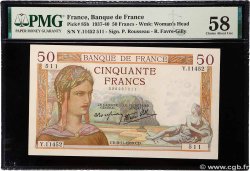 50 Francs CÉRÈS modifié FRANCE  1939 F.18.34 AU