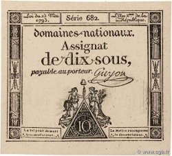 10 Sous variété FRANCE  1793 Ass.40b UNC