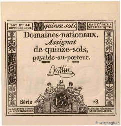 15 Sols FRANCE  1792 Ass.35a UNC