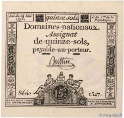 15 Sols FRANCE  1793 Ass.41b UNC