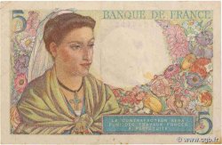 5 Francs BERGER FRANKREICH  1945 F.05.06 SS