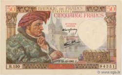 50 Francs JACQUES CŒUR FRANCE  1941 F.19.17