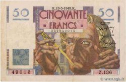 50 Francs LE VERRIER FRANCE  1949 F.20.12