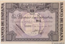 1000 Pesetas SPAIN Bilbao 1937 PS.567a(i) UNC-
