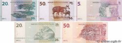 20 et 50 Centimes, 5, 20 et 50 Francs Lot RÉPUBLIQUE DÉMOCRATIQUE DU CONGO  1997 P.091a NEUF