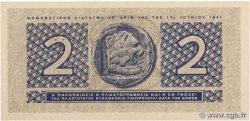 2 Drachmes GRIECHENLAND  1941 P.318 fST+