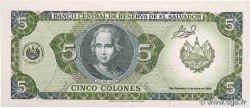5 Colones EL SALVADOR  1990 P.138 ST