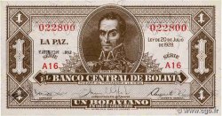 1 Boliviano BOLIVIEN  1952 P.128c