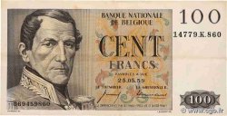 100 Francs BELGIEN  1959 P.129c