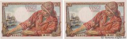 20 Francs PÊCHEUR Consécutifs FRANCE  1944 F.13.09 UNC