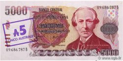 5 Australes ARGENTINIEN  1985 P.321