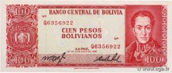 100 Pesos Bolivianos BOLIVIEN  1962 P.163a