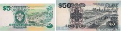 5 et 50 Dollars Lot SINGAPORE  1997 P.35 et P.36 UNC