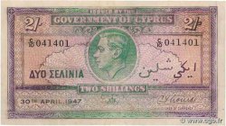 2 Shillings CHYPRE  1947 P.21