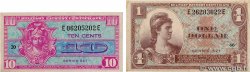 10 Cents et 1 Dollar Lot UNITED STATES OF AMERICA  1954 P.M030 et P.M033 VF-
