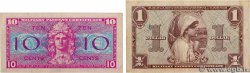 10 Cents et 1 Dollar Lot UNITED STATES OF AMERICA  1954 P.M030 et P.M033 VF-