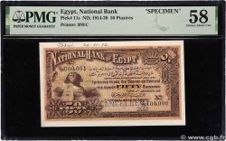 50 Piastres Spécimen EGYPT  1916 P.011a AU